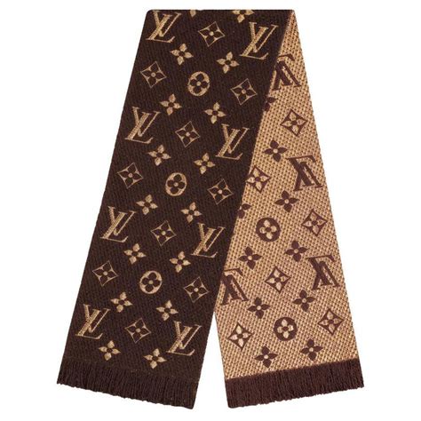 lv logomania scarf brown|louis vuitton logomania.